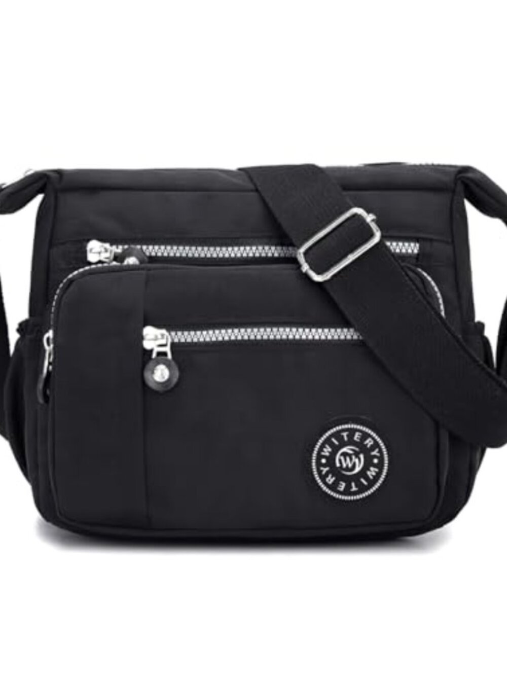 WITERY Nylon Crossbody Bag Waterproof Zipper Multi-pocket Travel Shoulder Purse
